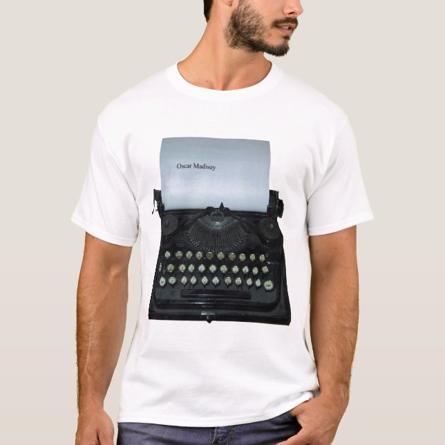 T-shirt de machine à écrire de Madisoy d'oscar (Devant)