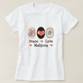 T-shirt de Mahjong d'amour de paix