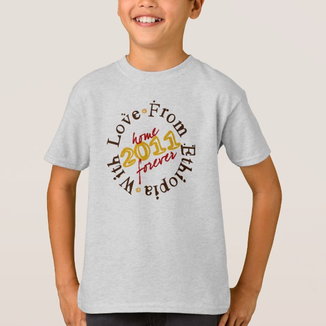 T-shirt De maison chemise d'adoption pour toujours pour (Devant)