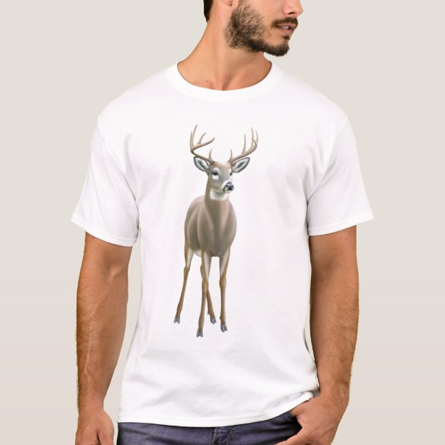T-shirt de mâle coupé la queue par blanc (Devant)