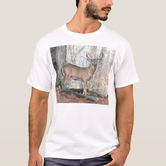 T-SHIRT de mâle de Whitetail (Devant)