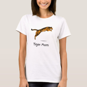 T-shirt de maman de tigre - tigre moderne de saut