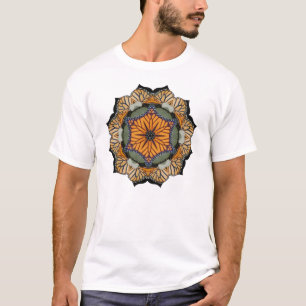 T-shirt de mandala de papillon de monarque