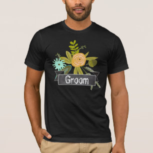 T-shirt de mariage moderne mint tableau noir pour 