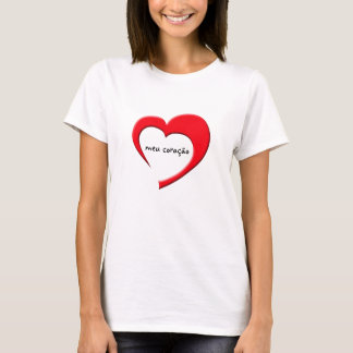 T-shirt de Meu Coração II (rouge sur la lumière)
