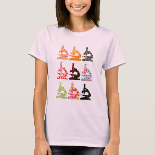 T-shirt de microscope de biologie