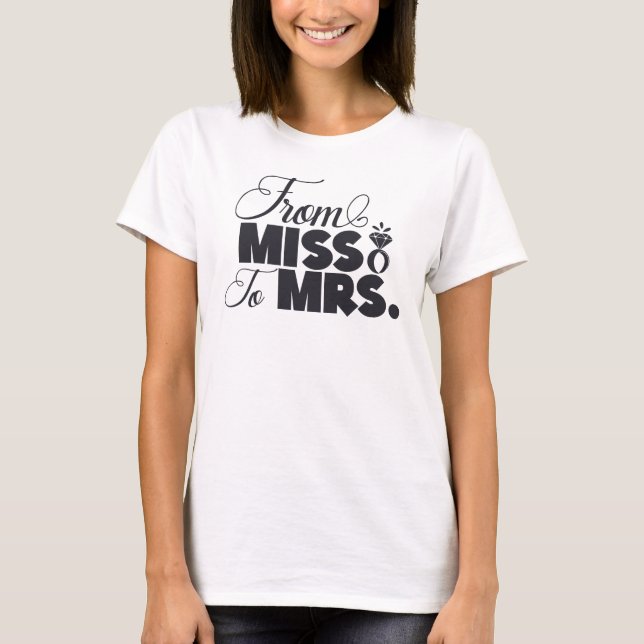 T-shirt De Mlle à Mme Mariage (Devant)