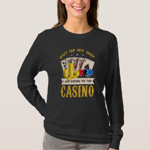 T-shirt De Mon Chemin Je Vais Au Casino Poker Gambl