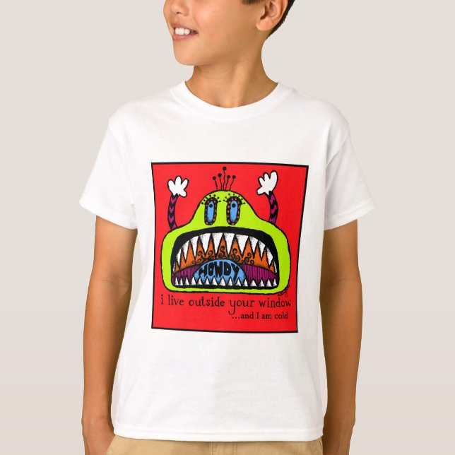 T-shirt de monstre de fenêtre (Devant)