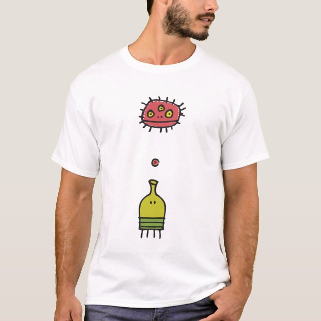 T-shirt de monstre de saut de griffonnage (Devant)