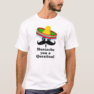 T-SHIRT DE MOUSTACHE - CASQUETTE MEXICAIN COLORÉ