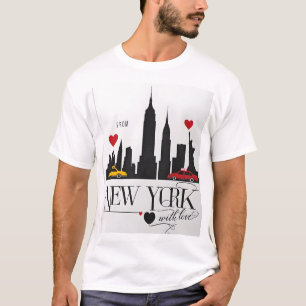 T-shirt De New York, avec amour - Times Carré Glow