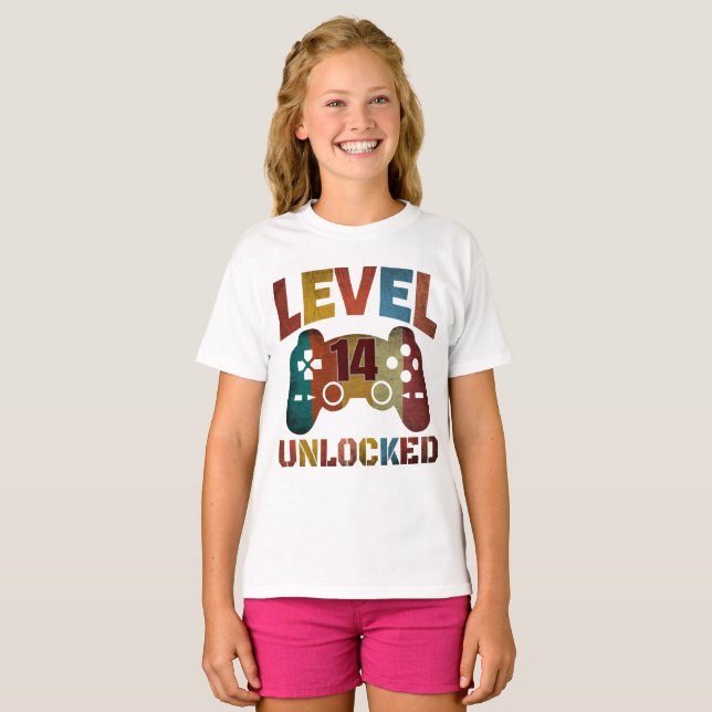 T-shirt DE NIVEAU 14 NON VERROUILLÉ (Devant entier)