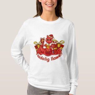 T-shirt de Noël de dragon de Nadolig Llawen