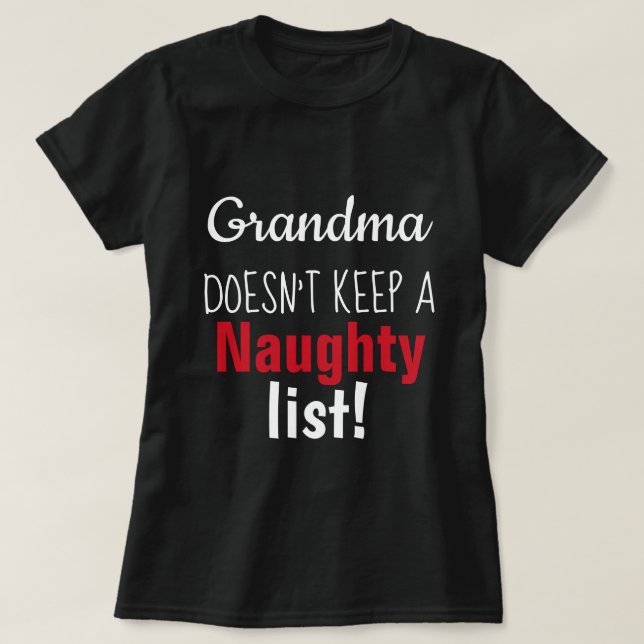 T-shirt de Noël de grand-maman (Design devant)