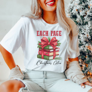 T-shirt de Noël de la pile de livres