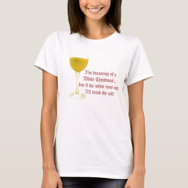 T-shirt de Noël de vin blanc (Devant)