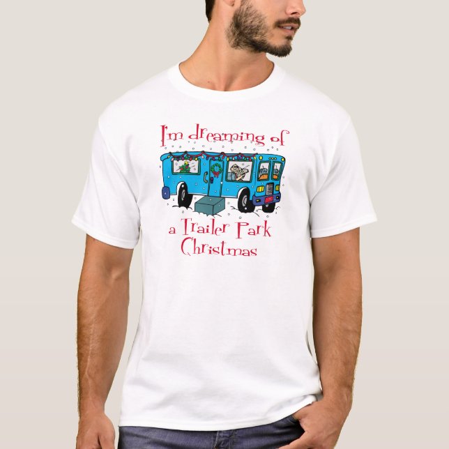 T-shirt de Noël du parc de la remorque (Devant)