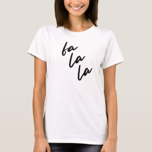 T-shirt de Noël Fa La Modern Minimalist