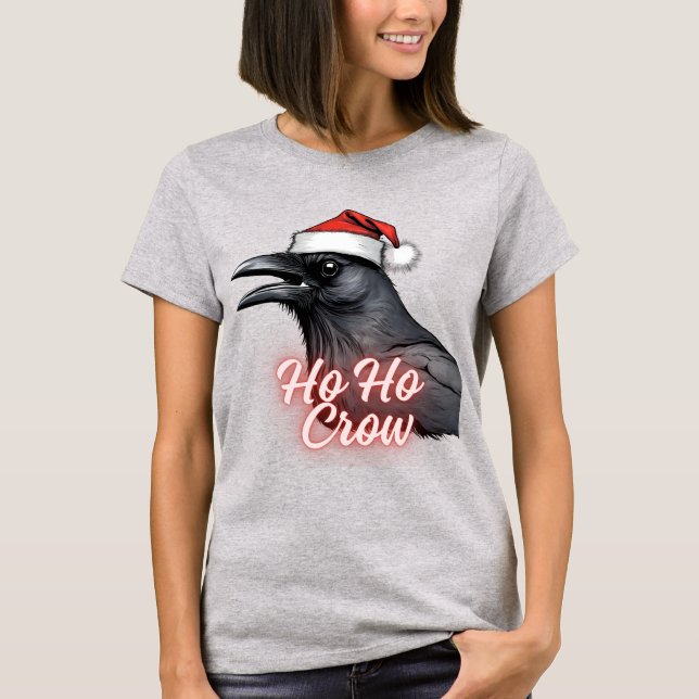 T-shirt de Noël Ho Ho Crow (Devant)