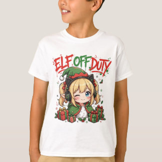 T-shirt de Noël Kawaii Elf pour enfants