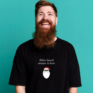 T-Shirt de Noël moto saison barbe de motard