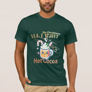 T-shirt de Noël"Noël c'est du cacao chaud"