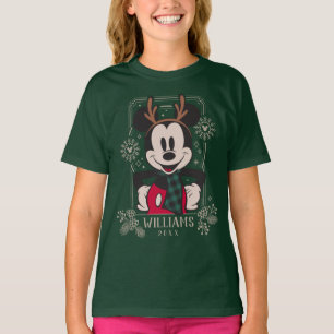 T-Shirt de Noël personnalisé Mickey Mouse