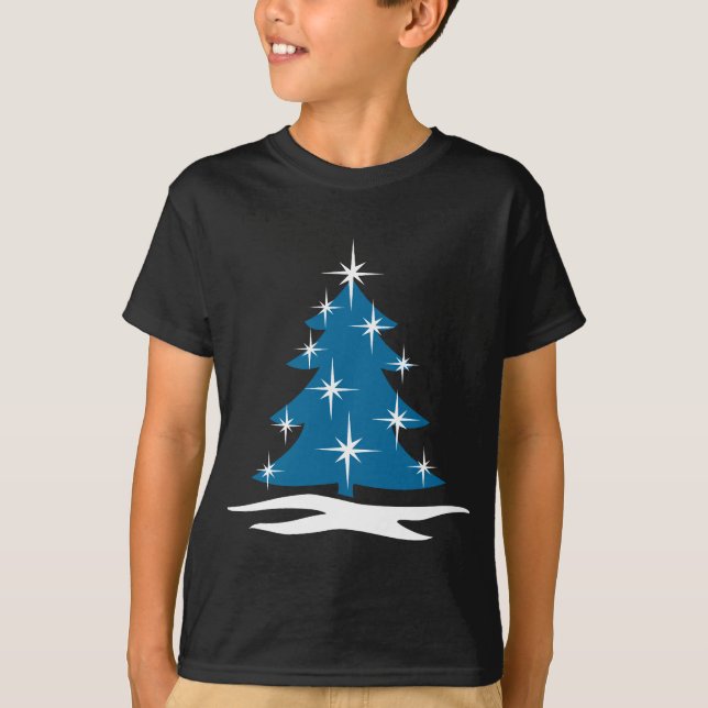 T-shirt de Noël pour enfants Blue Holiday Classic  (Devant)