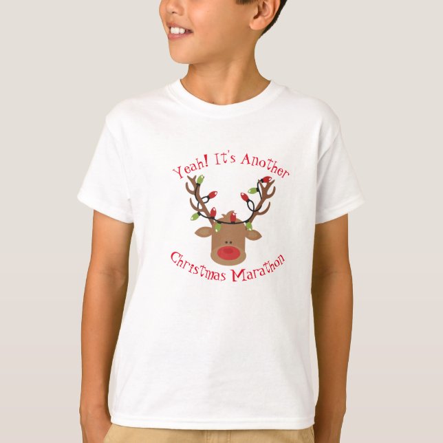 T-shirt de Noël pour enfants Rudolph (Devant)