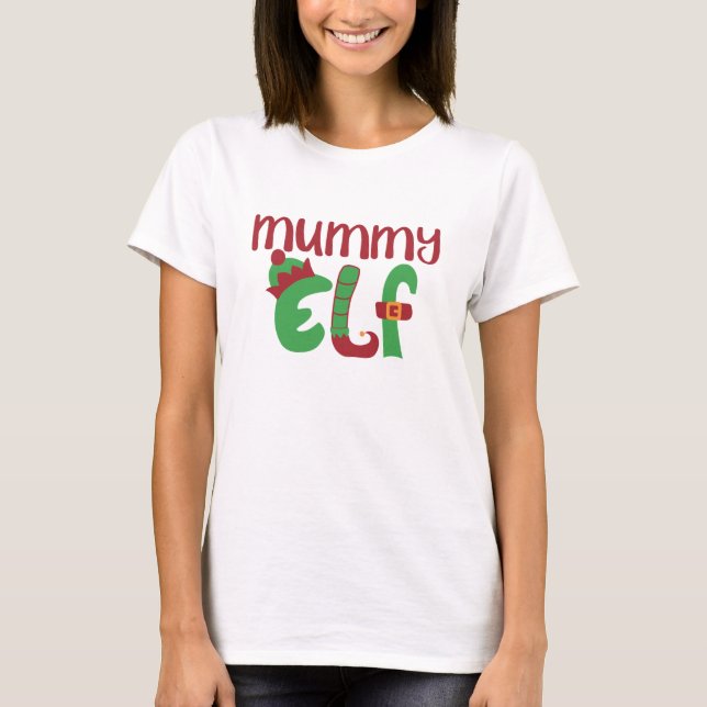 T-shirt de Noël pour l'elfe de maman (Devant)
