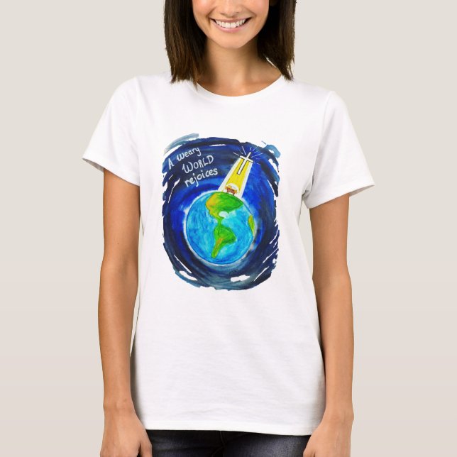 T-shirt de Noël "Un monde fatigué" (Devant)