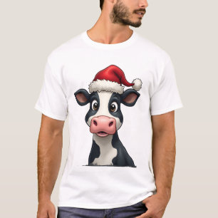T-Shirt de Noël vache coloré Pop Art (2)