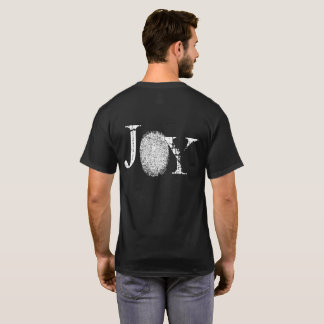 T-shirt de noir de joie d'empreinte digitale