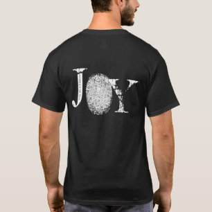 T-shirt de noir de joie d'empreinte digitale