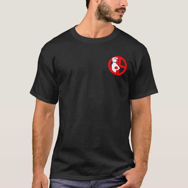 T-shirt de noir de logo de société de danse (Devant)