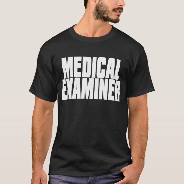 T-shirt de noir de médecin examinateur (Devant)
