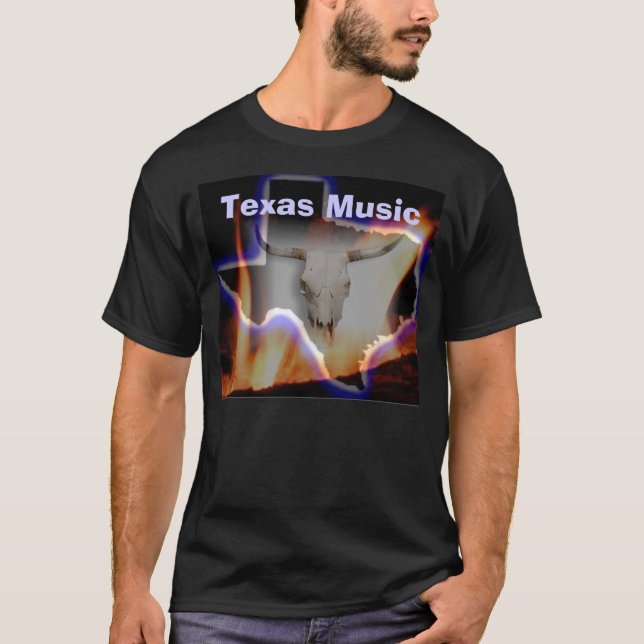 T-shirt de noir de musique de RDR le Texas (Devant)