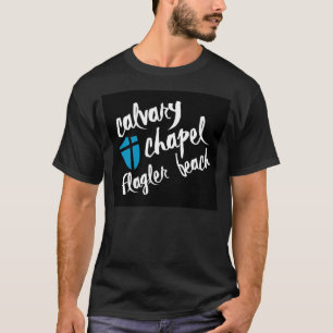 T-shirt de noir de plage de Flagler de chapelle de