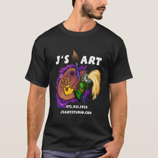T-shirt de noir de studio d'art de Js