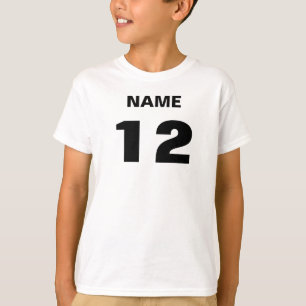 T-shirt de nom et de nombre