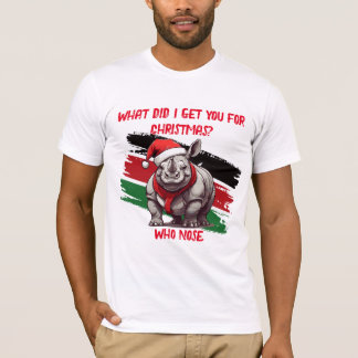T-shirt de nouveauté Rhino de Noël