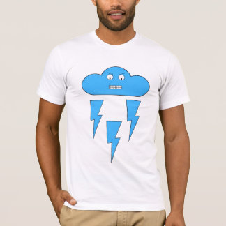 T-shirt de nuage d'humeur (fâché/foudre)