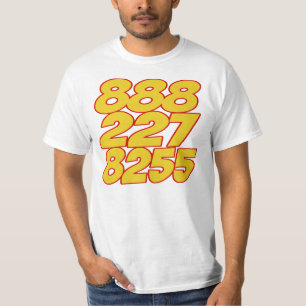 T-shirt de numéro de téléphone d'entretien de