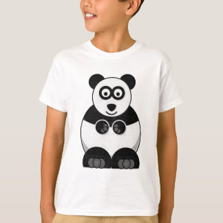 T-shirt de panda de bande dessinée d'enfants