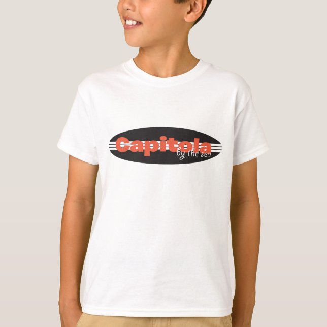 T-shirt de panneau de surf de Capitola (Devant)