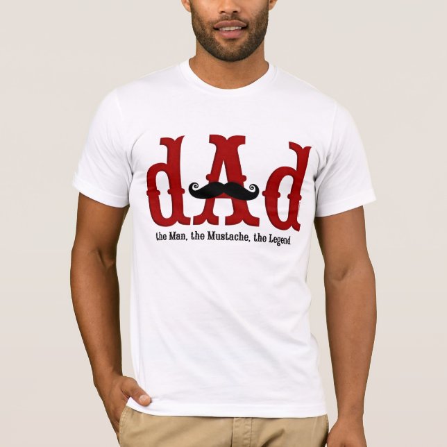 T-shirt de papa de moustache (Devant)