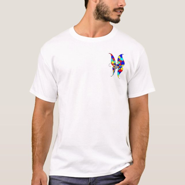 T-shirt de papillon d'autisme (Devant)