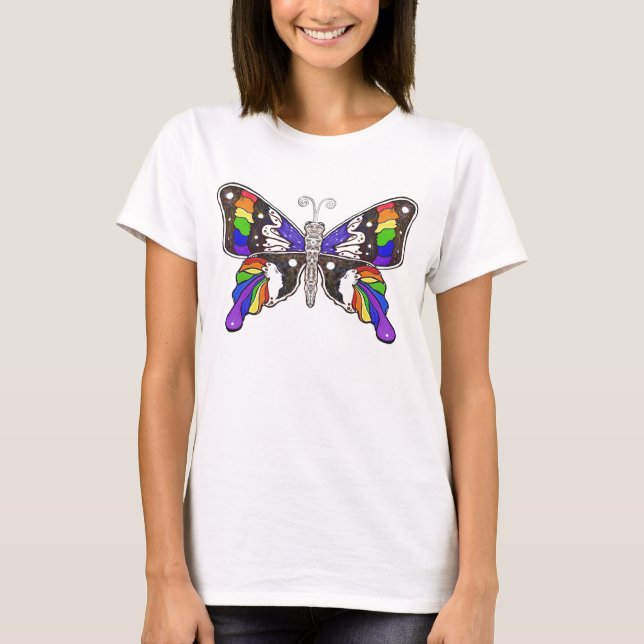 T-shirt de papillon pour des femmes (Devant)