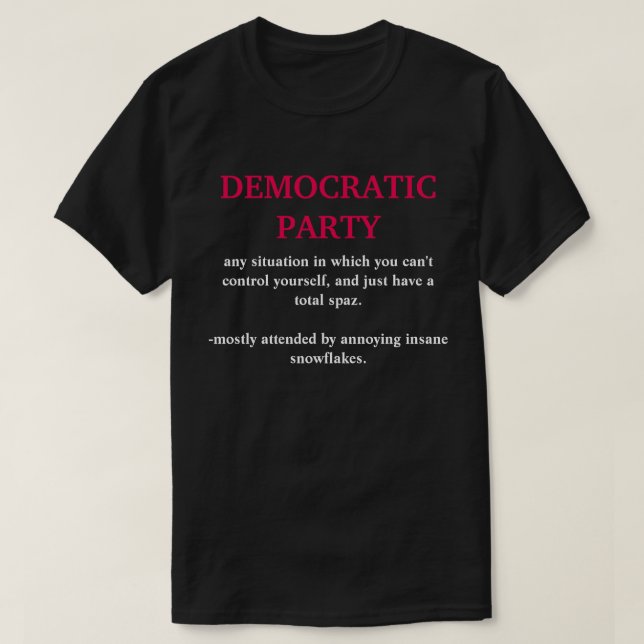 T-shirt de Parti démocrate (Design devant)